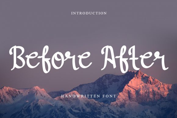 Before After: A Luxurious Handwritten Font for Modern Branding