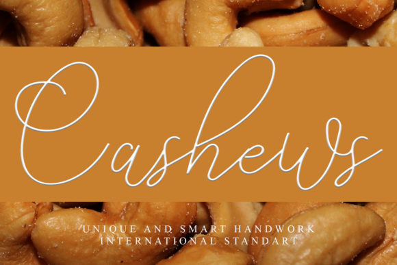 Cashews Font for Web Design: A Refined Handwritten Style