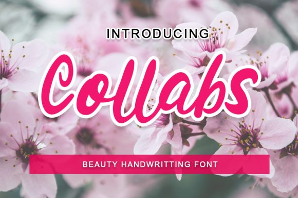 Collabs: A Graceful Script Font for Editorial Elegance