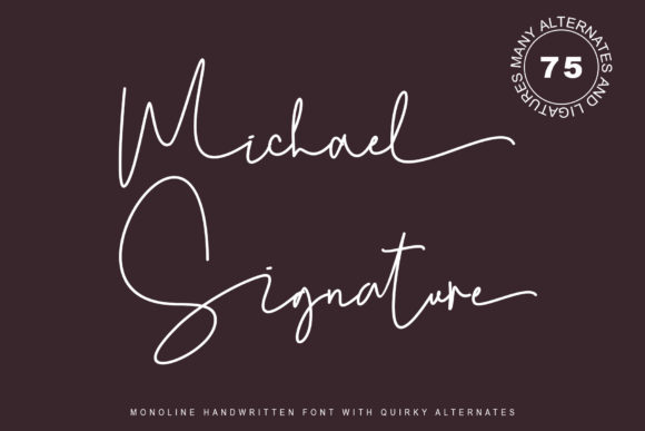 Michael Signature: A Handwritten Font for Digital Elegance